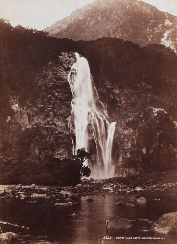 BURTON BROS Bowen Falls, 540ft, Milford Sound NZ