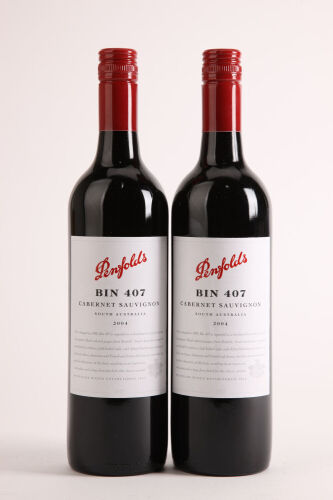 (2) 2004 Penfolds Bin 407 Cabernet Sauvignon, South Australia