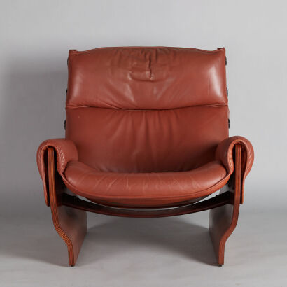 A Mid-Century Modern P110 'Canada' Lounge Chair by Osvaldo Borsani for Tecno