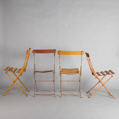 A Set of Four Vintage French Bistro Chairs
