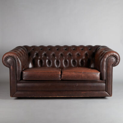 A Two-Seater Chesterfield Sofa