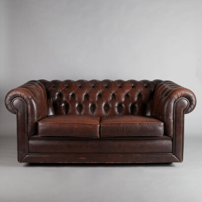 A Two-Seater Chesterfield Sofa