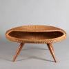 An Organic Formed Woven Cane Coffee Table