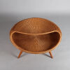 An Organic Formed Woven Cane Coffee Table - 2