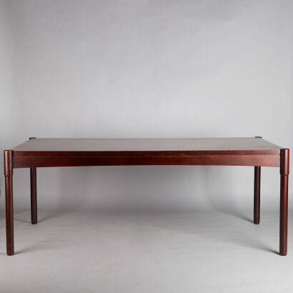 A Rudi Schwartz Rosewood and Mahogany Dining Table