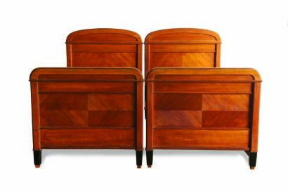 Two Single Beds in Walnut