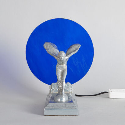 A Rolls Royce Spirit of Ecstasy Art Deco Desk Lamp