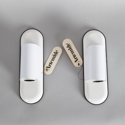 A Pair of Vico Magistretti 'Dui' Sconces for Artemide