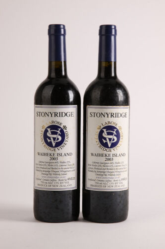 (2) 2003 Stonyridge Larose, Waiheke