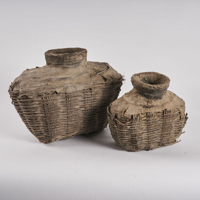 A Pair of Chinese Willow Food Containers