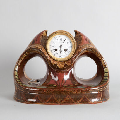 A 19th-Century Dutch Distel Art Nouveau Mantle Clock