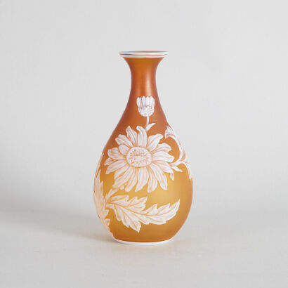 A Thomas Webb Cameo Glass Vase
