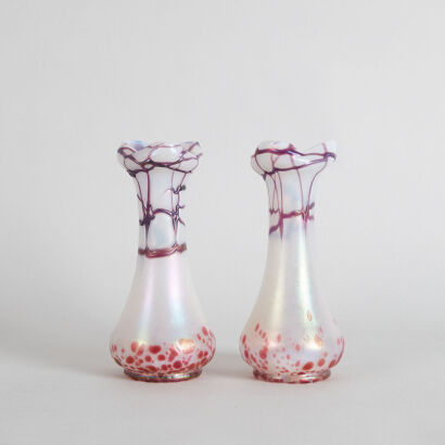 A Pair of Loetz Art Nouveau Glass Specimen Vases