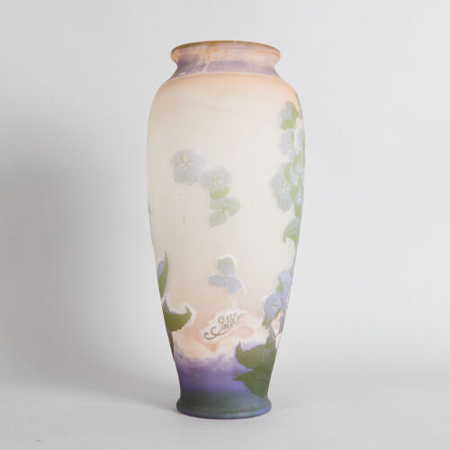 A Large Gall&eacute; Cameo Glass Vase