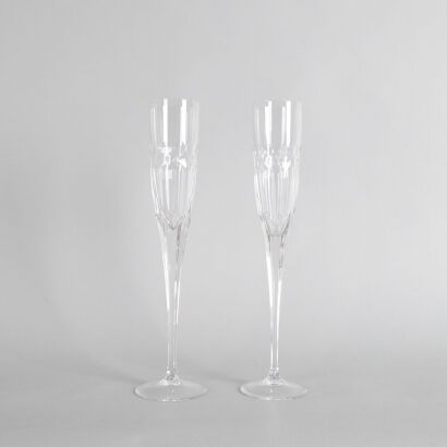 A Pair of William Yeoward Athena Champagne Flutes