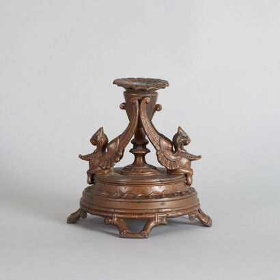 An Art Nouveau Bronze Candelabra