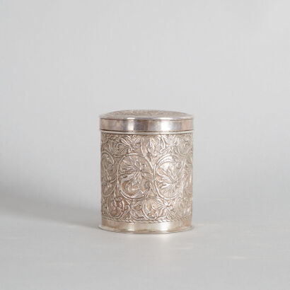 A Sterling Silver Lidded Container