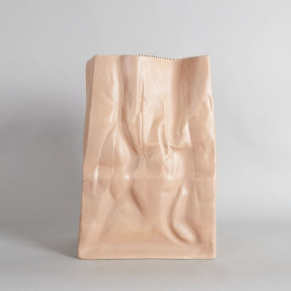 A Large Rosenthal Paper Bag Vase