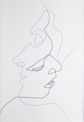 A Large Close Noir by Quibe Print