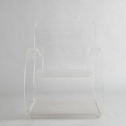 A Greg Smith Laminate Acrylic Clear Chair