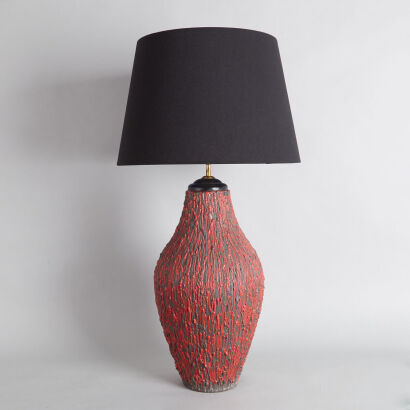 A Large Ruscha Keramik West German Volcanic Lamp