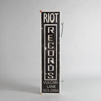 A Vintage Riot Records Light Box Sign