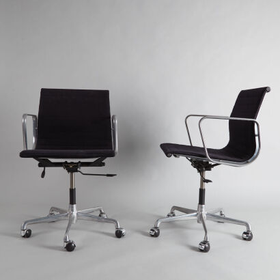 A Pair of Eames EA108 Chairs by ICF of Italy
