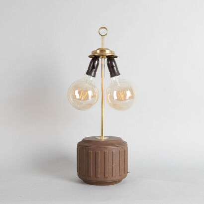 A 1960s Danish Leather Base Lamp