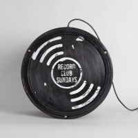 A 'Record Club Sundays' Sign