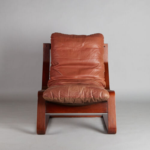 A Large 1970s Danish Leather Armchair