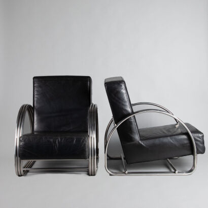 A Pair of Ralph Lauren Hudson Street Armchairs