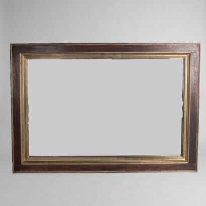A Large Indian Teak Mirror