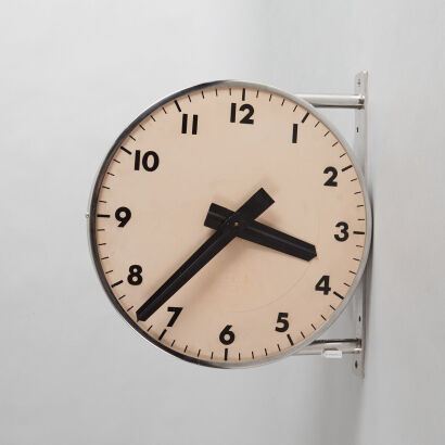 A Double-Sided Open Faced Clock by Gents