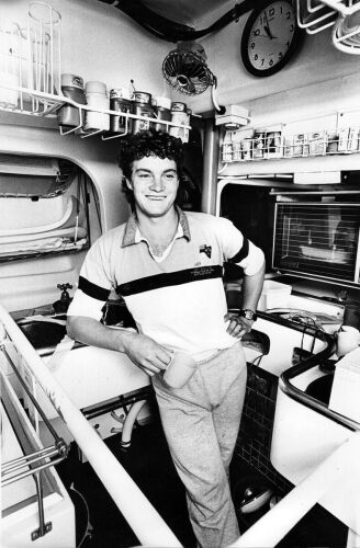 PHOTOGRAPHER UNKNOWN Lion New Zealand's crew member and cook, Cole Sheehan