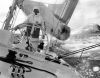 PHOTOGRAPHER UNKNOWN Skipper Peter Blake aboard Steinlager One