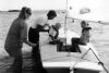 PHOTOGRAPHER UNKNOWN Peter Blake taking his family out for a sail