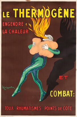 A Vintage Cappiello Original Lithograph Poster "Le Thermog&egrave;ne"