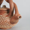 A Red Clay Teapot with Flax Weaving Outer - 3