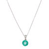 Platinum Emerald and Diamond Pendant