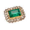 An Important Georgian 16.0ct Colombian Emerald and Diamond Brooch