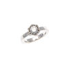 18ct White Gold Hexagonal Diamond Ring