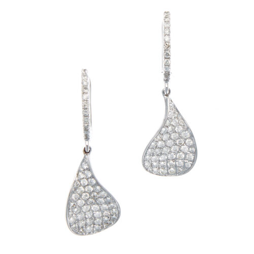 18ct Diamond Petal Earrings