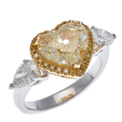 4.00ct Fancy Yellow Important Diamond Ring