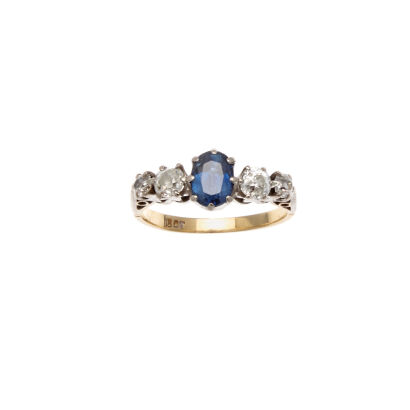 18ct Estate Sapphire and Diamond Ring