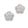 18ct Diamond Flower Cluster Earrings