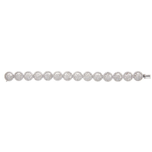 18ct Diamond Cluster Bracelet