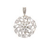 Platinum and Gold Diamond Cluster Pendant