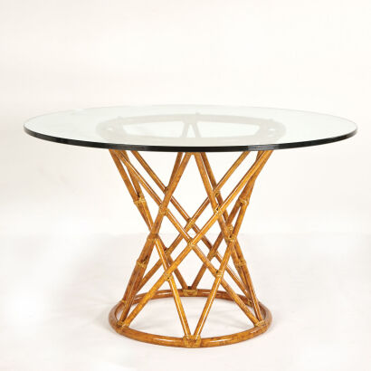 A McGuire Bamboo Dining Table