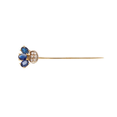 An Estate Sapphire and Diamond Pin