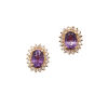 18ct Amethyst and Diamond Earrings